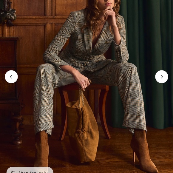 Lisa Mid-Heel Ankle Boot in Tan Suede - Picture 2 of 9